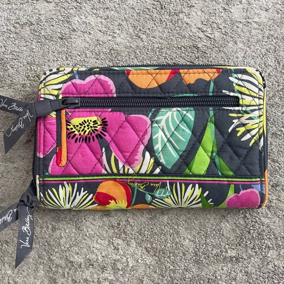 Vera Bradley Quilted Floral Wallet - Black and Multicolor - Picture 2 of 4